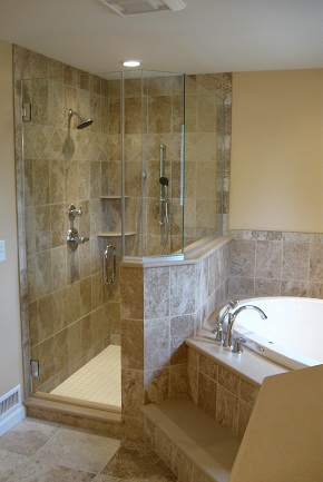 Custom Tile Shower and Bathtub